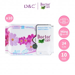 Băng vệ sinh thảo dược D&C Doctor Care ban ngày 24cm Combo 10 gói